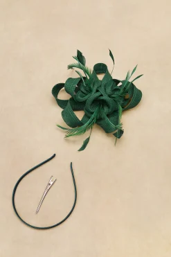 BABEYOND Fascinators<Delicate Ribbon Knot Feather Fascinator