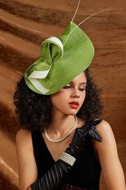 BABEYOND Fascinators<Delicate Wide-Brim Wavy Fascinator