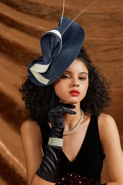 BABEYOND Fascinators<Delicate Wide-Brim Wavy Fascinator