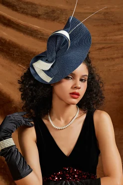 BABEYOND Fascinators<Delicate Wide-Brim Wavy Fascinator