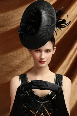 BABEYOND Fascinators<Dramatic Round Feather Fascinator