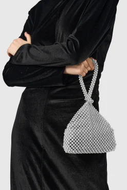 BABEYOND Handbags<Elegant Beaded Pearl Evening Clutch