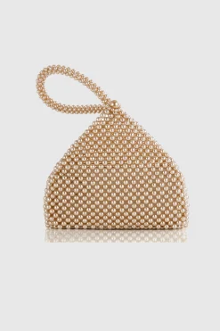 BABEYOND Handbags<Elegant Beaded Pearl Evening Clutch