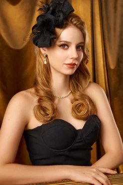 BABEYOND Fascinators<Elegant Bow Accented Lace Fascinator