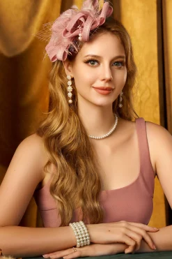 BABEYOND Fascinators<Elegant Bow Accented Lace Fascinator