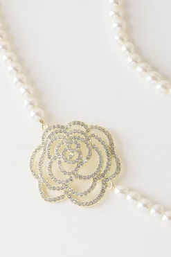 BABEYOND Necklaces | Vintage<Elegant Camellia Flower Pearl Necklace