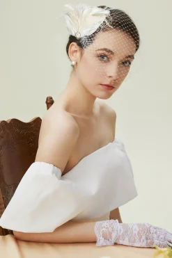 BABEYOND Fascinators<Elegant Feather Veil Fascinator Hat