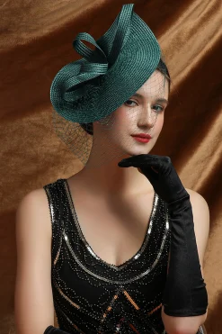 BABEYOND Fascinators<Elegant Half-Veiled Ribbon Fascinator