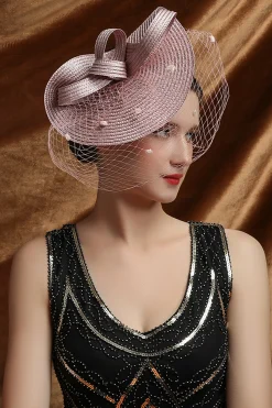 BABEYOND Fascinators<Elegant Half-Veiled Ribbon Fascinator