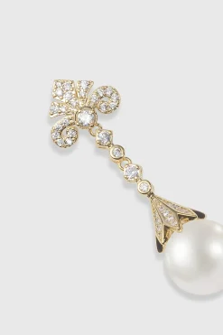 BABEYOND Earrings | Vintage<Elegant Hollow Floral Pearl Earrings