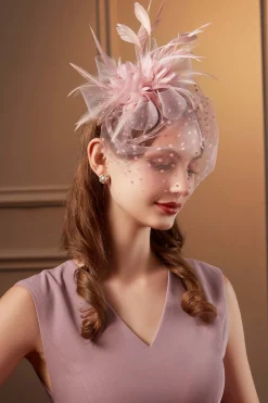 BABEYOND Fascinators<Elegant Kentucky Veil Floral Fascinator