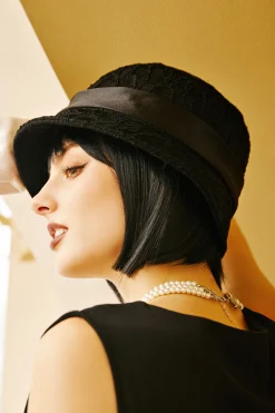 BABEYOND Hats | Vintage<Elegant Lace Floral Gatsby Hat