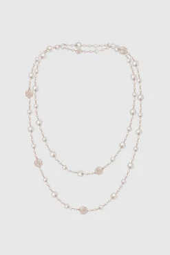 BABEYOND Necklaces | Pearl<Elegant Pearls Rose Necklace