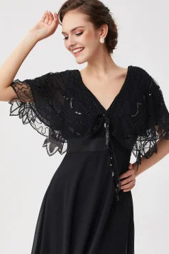 BABEYOND Shawls & Scarves | Lady<Elegant Sequin Beaded Evening Shawl