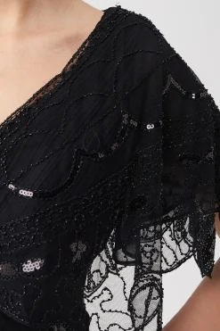 BABEYOND Shawls & Scarves | Lady<Elegant Sequin Beaded Evening Shawl