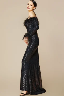 BABEYOND Evening Dresses | Formal Dresses<Elegant Sequin Feather Mermaid Dress