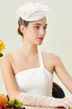 BABEYOND Fascinators | Lady<Elegant Veil Organza Fascinator