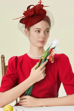 BABEYOND Fascinators | Lady<Elegant Veil Tea Party Fascinator