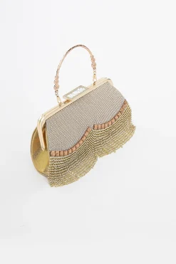 BABEYOND Handbags | Rhinestone<Embellished Rhinestone Tassel Clutch Purse