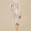 BABEYOND Flapper Dresses | Fringe<Embellished Sequin Cap Sleeves Dress