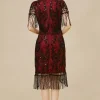 BABEYOND Flapper Dresses | Fringe<Embellished Sequin Fringe Art Deco Dress
