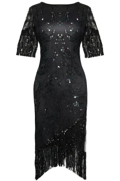 BABEYOND Flapper Dresses | Fringe<Embellished Sequin Fringe Art Deco Dress
