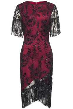 BABEYOND Flapper Dresses | Fringe<Embellished Sequin Fringe Art Deco Dress