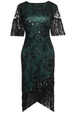 BABEYOND Flapper Dresses | Fringe<Embellished Sequin Fringe Art Deco Dress