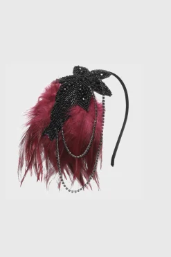 BABEYOND Feather | Chain<Embroidered Blossom Feather Headband