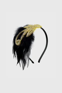 BABEYOND Feather | Feather<Embroidered Leaf Feather Headband