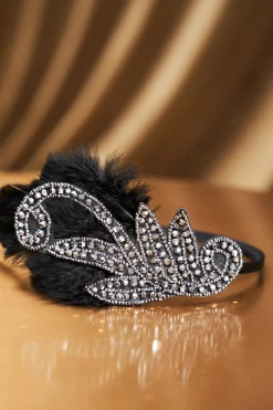 BABEYOND Feather | Feather<Embroidered Leaf Feather Headband
