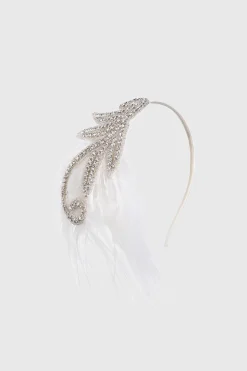 BABEYOND Feather | Feather<Embroidered Leaf Feather Headband