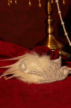 BABEYOND Feather | Feather<Embroidered Leaf Feather Headband
