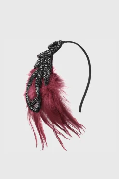 BABEYOND Feather | Feather<Embroidered Leaf Feather Headband