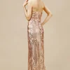 BABEYOND Evening Dresses | Sequin<Embroidered Sequin Strapless Paisley Dress