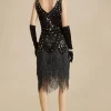 BABEYOND Party | Flapper Dresses<Embroidery Retro Midi Flapper Dress