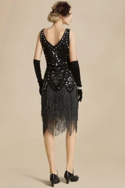 BABEYOND Party | Flapper Dresses<Embroidery Retro Midi Flapper Dress
