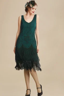 BABEYOND Party | Flapper Dresses<Embroidery Retro Midi Flapper Dress
