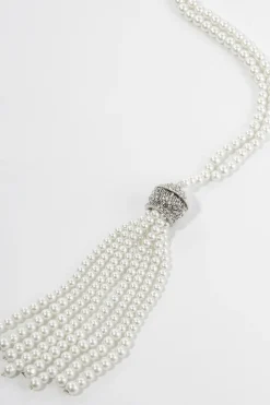 BABEYOND Necklaces | Vintage<Exquisite Crystal Pearl Tassel Necklace