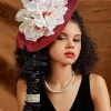 BABEYOND Fascinators<Exquisite Floral Sweep-Brim Fascinator