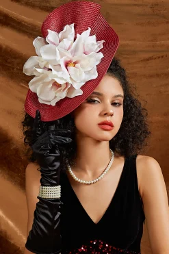 BABEYOND Fascinators<Exquisite Floral Sweep-Brim Fascinator