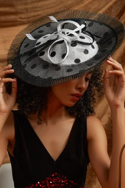 BABEYOND Fascinators<Exquisite Polka Dot Fascinator