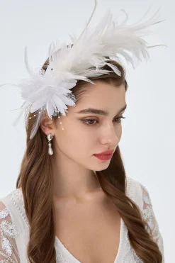 BABEYOND Fascinators<Feather Flower Headband Fascinator