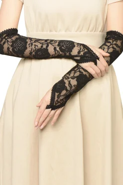 BABEYOND Gloves | Flapper<14.2" Finger Loop Lace Flapper Gloves