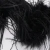 BABEYOND Gloves<19'' Finger Loop Satin Feather Gloves