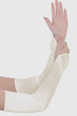 BABEYOND Gloves<17.7'' Finger Loop Satin Stretchy Gloves