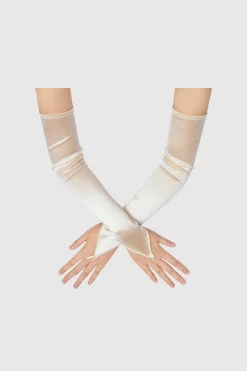 BABEYOND Gloves<19'' Finger Loop Satin Stretchy Gloves