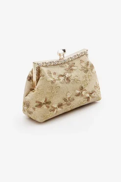 BABEYOND Handbags | Rhinestone<Floral Embroidery Rhinestone Evening Clutch