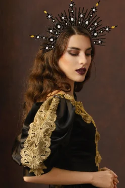 BABEYOND Halo Crown<Floral Pearl Sunburst Mary Halo Crown