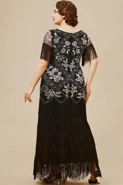 BABEYOND Plus Size<Flowery Multi-Layer Maxi Mermaid Plus Size Dress